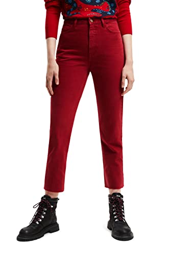 Desigual 22WWDD09 jeansy damskie, czerwony, 34