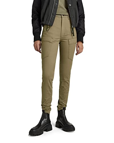 G-STAR RAW Damskie spodnie typu skinny Kafey Cargo Ultra High Waist, brązowy (Turf C105-273), 25W x 30L