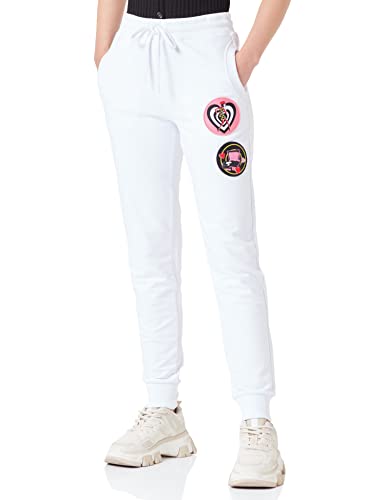 Love Moschino Regularne Fit Jogger Spodnie Damskie Casual, Optyczny biały, 36