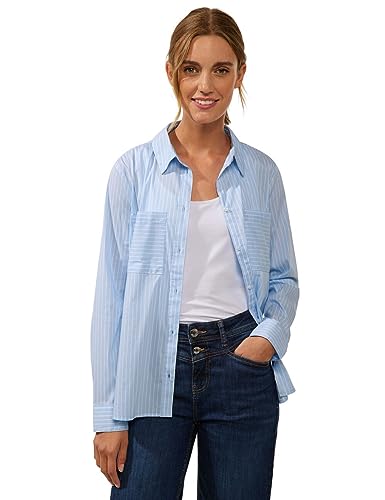 Street One Bluzka koszulowa w paski, Sublime Blue, 42