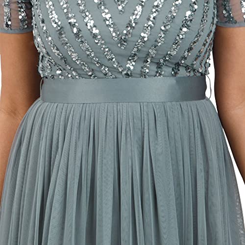 Maya Deluxe Damski pasek satynowy, akcesoria dla druhny, na wesele, bal absolwentów, bal absolwentów, dla kobiet, na imprezę w pasie, Głośna zieleń, L-XL