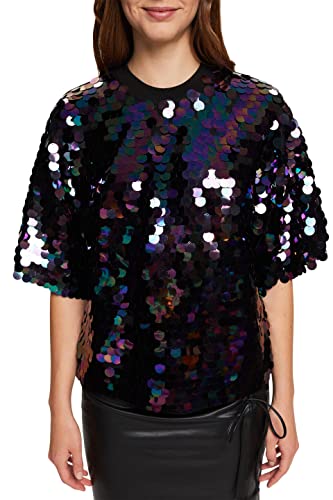 edc by ESPRIT Damska koszulka 112CC1K308, 001/BLACK, L