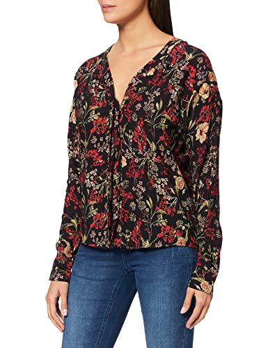 Cross Jeans Damska bluzka 75285, czarna, na co dzień