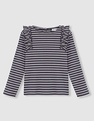 Gocco Koszulka dziewczęca Camiseta Rayas, Gris Oscuro Melange, 8 lat