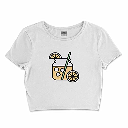 Bona Basics, Damski T-shirt basic, z nadrukiem cyfrowym, 100 bawełny, biały, swobodny, damski top, rozmiar: S, biały, S