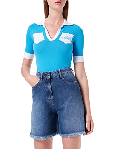 Love Moschino Dżinsy damskie z frędzlami, niebieski (Dark Blue Denim), 44