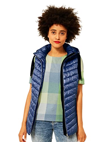 Street One Damska kamizelka pikowana A220118, Stormy Blue, 34 (DE), niebieski (Stormy Blue)