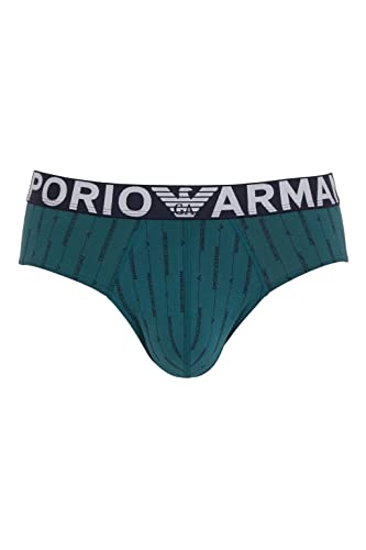 Emporio Armani Męskie figi z logo na całej powierzchni, Pionowe Ea Morze Śródziemne/Morskie, L