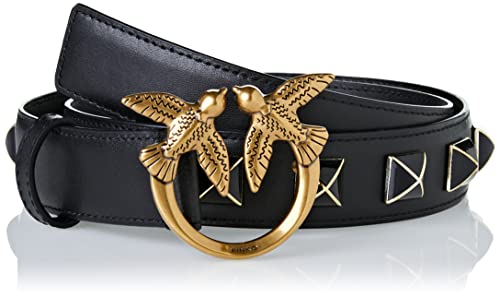 Pinko Pasek damski, Z99q_czarno-antyczne złoto, S