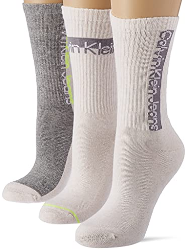 Calvin Klein Damskie skarpety Athleisure 2 (3 sztuki), Oatmeal Melange, rozmiar uniwersalny