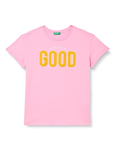 United Colors of Benetton Koszulka dziewczęca z krótkim rękawem, Rosa Intenso 05f, XL