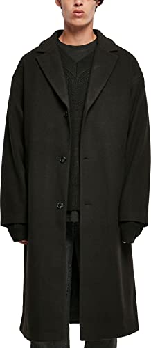 Urban Classics Męski płaszcz z długim rękawem, czarny, 4XL