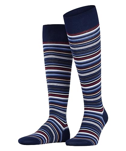 FALKE Mężczyźni Podkolanówki Microblock M KH Bawełna długie z wzorem 1 Para, Niebieski (Royal Blue 6000), 43-44