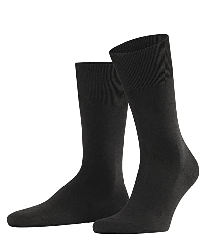 FALKE Mężczyźni Skarpety ClimaWool M SO Trwały Lyocell Wełna jednokolorowe 1 Para, Szary (Anthracite Melange 3117), 41-42