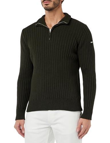 Schott NYC Sweter Męski, Ciemny khaki, 3XL