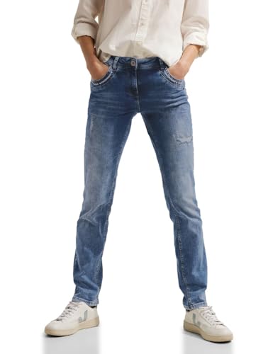 Cecil Damskie spodnie jeansowe Casual, Authentic Blue Wash, 34W / 32L