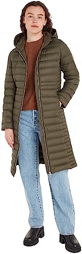 Tommy Hilfiger Damskie płaszcze puchowe Lw Down Maxi, Zielony wojskowy, XS