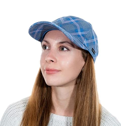 CRAGGI Patchwork Check czapka baseballowa, niebieska, 55 cm-61 cm