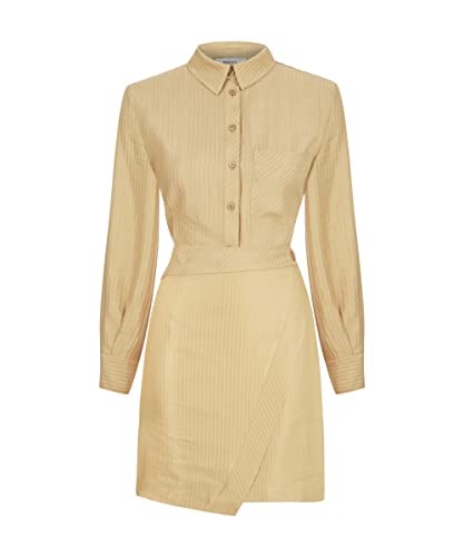 IPEKYOL Damska sukienka w paski, naturalna, 38