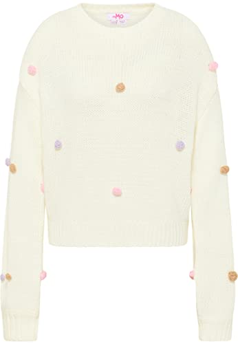 LIBBI Damski sweter z dzianiny 12425394-LI01, wełniany biały, XL/XXL, biały (wollweiss), XL-XXL