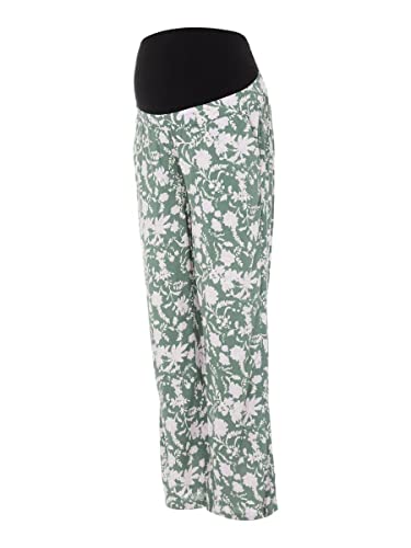 MAMALICIOUS Mlthea Woven Wide Pants A. spodnie damskie, Sea Spray/Aop: kwiaty, XL
