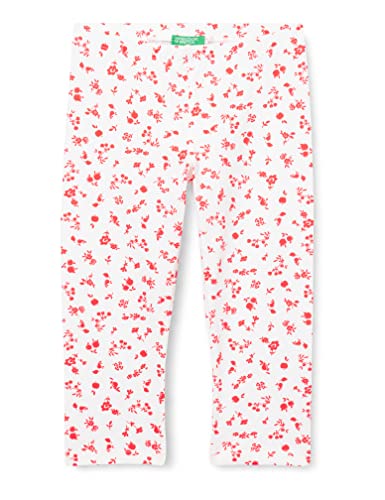 United Colors of Benetton Legginsy 3yzxcf035, białe z motywem 82U, 170 cm dla dziewcząt i dziewcząt, Biały z motywem 82u