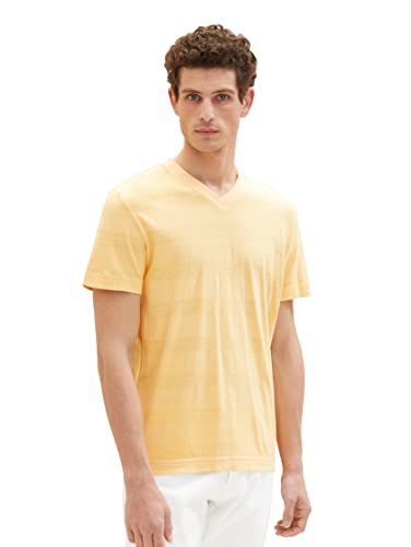TOM TAILOR Koszulka męska 1036336, 16719-Corn Yellow, XL, 16719 - żółty kukurydziany, XL