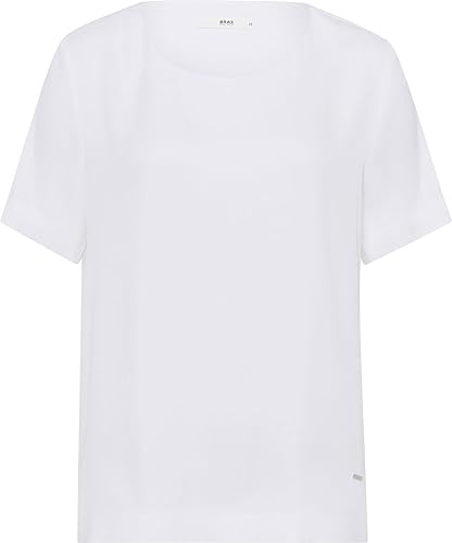 BRAX Damski styl Vilma MAT połyskująca bluzka z wiskozy, Off White, 42, Off White, 42