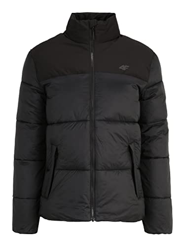 4F Męski płaszcz H4Z22-kump005, głęboka czerń, XXL, głęboka czerń