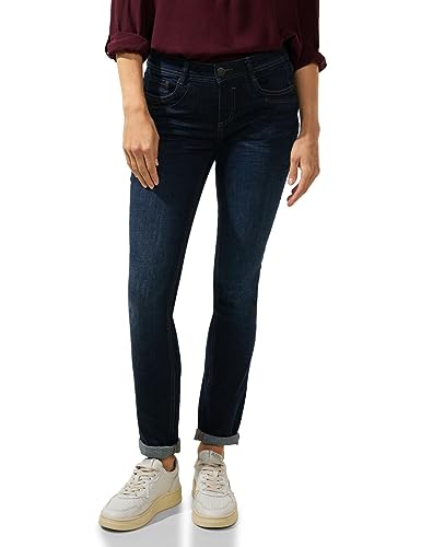 Street One Damskie spodnie jeansowe Casual, Dark Indigo Used Wash, 27W / 30L