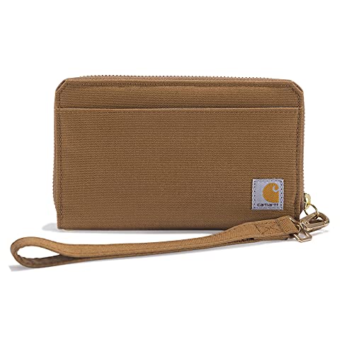 Carhartt, Damski, Nylonowy Kaczka Lay-Flat Clutch Wallet, Carhartt® Brown, OS