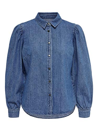 ONLY Damska koszulka Only Rocco Blue Denim 38 (S) Bluza, Medium Blue Denim, EU, niebieski (medium blue denim), S