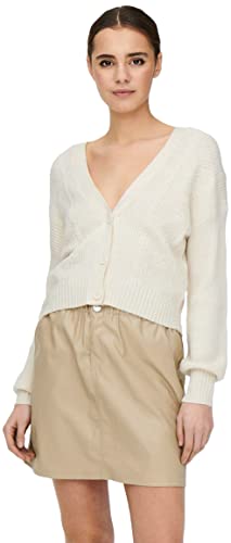 ONLY Damski sweter Onlkatia L/S Structure Cardigan Nca KNT, Whitecap Szary/Szczegół: w. Melange, XL