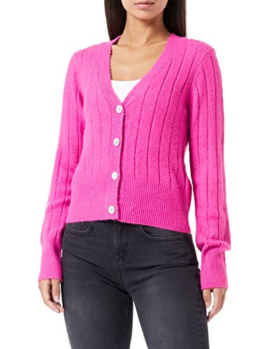 Pieces Damski kardigan Pckeya Ls Kac Sweter, Różowy fiolet, M