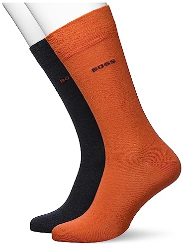 BOSS Męskie skarpety 2P RS Uni Colors CC Regular Socks, ciemnopomarańczowe, 43-46, ciemnopomarańczowy, 46 EU