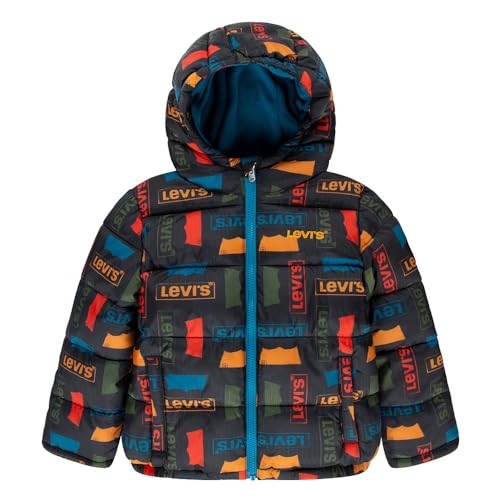 Levi's Kids LVB CORE AOP PUFFER, Głębia oceanu, 4 Lat