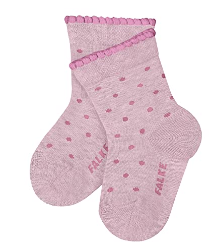 FALKE Uniseks - niemowlęta Skarpety Little Dot B SO Trwała Organiczna Bawełna z wzorem 1 Para, Różowy (Parfait 8444), 62-68 (1-6 miesiące)