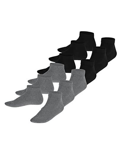 FALKE Uniseks - dzieci Skarpety do trampek Happy 6-Pack K SN Bawełna krótkie jednokolorowe 6 Pak, Wielokolorowy (Sortiment 0050), 39-42 (13-16 lata)