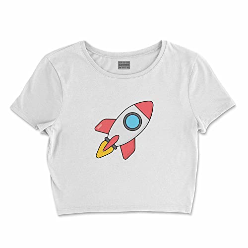 Bona Basics, Koszulka damska z nadrukiem cyfrowym,%100 bawełna, biała, casualowa, topy damskie, rozmiar: M, biały, M Krótki