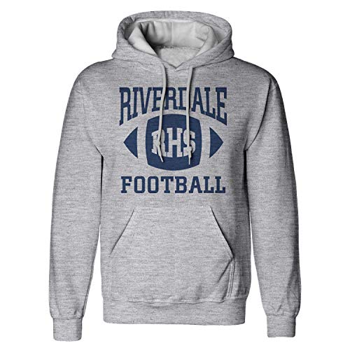 Popgear Męska bluza z kapturem Riverdale RHS piłkarska bluza z kapturem wrzosowy szary bluza z kapturem, szary, L