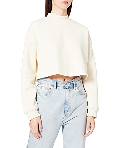 Urban Classics Damska bluza z krótkim rękawem i okrągłym dekoltem, Whitesand, 4XL