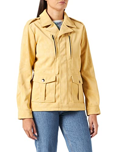 Desigual Damska kurtka Chaq_amar Faux Leather, żółty, M