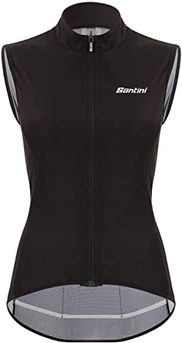 Santini Damska kamizelka Nebula Puro-Gilet Da Donna Tascabile Antivento, NE, S, Ne, S