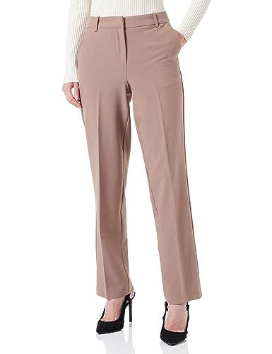Bestseller A/S Damskie spodnie VMTESSLIVA MR Straight Pant Boo, Brown Lentil, 40/30, Brown Lentil, 40W / 30L