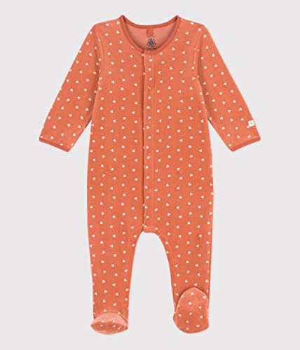 Petit Bateau A055B Piżama Dobrze śpi, Różowy Brandy/White Avalanche, 1 miesiąc Unisex-Baby, Różowy Brandy/Biały Lawin, 0 miesięcy