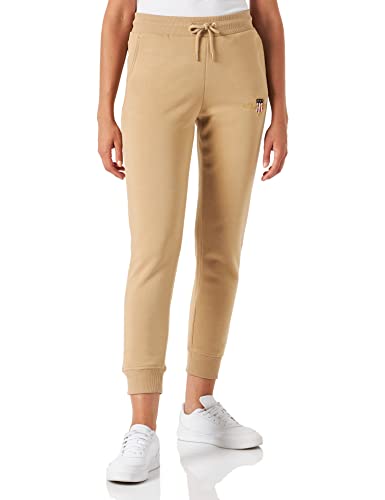 GANT Damskie spodnie sportowe Archive Shield Sweat Pant, Hazelwood beżowy, XL