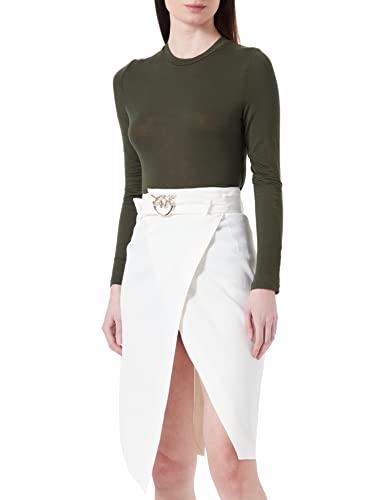 Pinko Damska spódnica IVRA Gonna LINO Stretch Con FI Rock, Z15_Bianco NEMBO, 38, Z15_bianco Nembo, 38