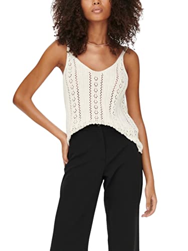 ONLY Damski top Onllyzet Life S/L KNT Noos, Cloud Dancer, XS