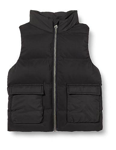 NAME IT Chłopcy NMMMELLOW Puffer Vest TB kamizelka buforowa, czarna, 110, Schwarz, 110