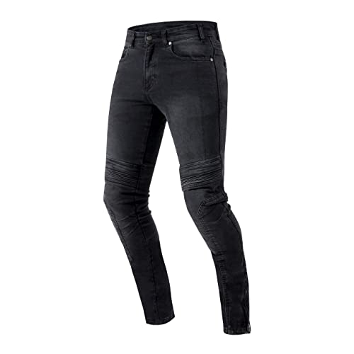 OZONE MOTO Hornet II męskie spodnie motocyklowe, Washed Black, 36W / 32L